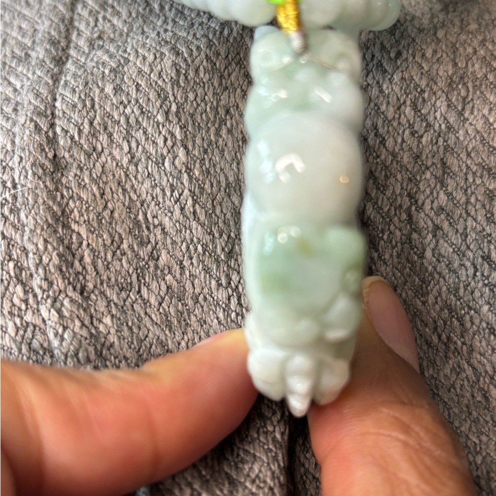 Grade A Jade Dragon Pendant Necklace - Picture 3 of 12